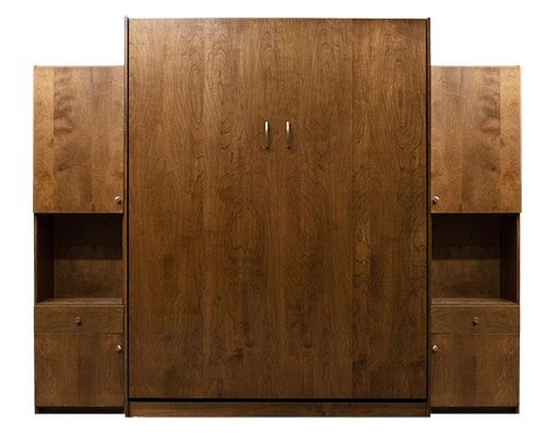 Price as shown $4,821. Price includes Queen size Dakota Murphy Bed in Alder Wood / English Manor Finish, Deep Design, LED Lighting System, and 2- 16" Hutch Door & Drawer side cabinets. Shipping Sale! For a limited time, Wilding Wallbeds will pay up to $400 of your shipping.