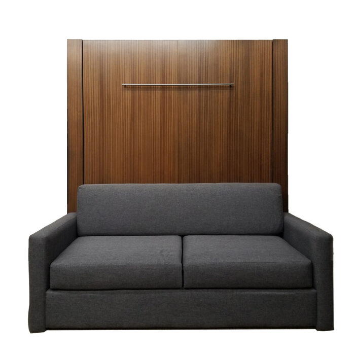 Price as shown $4,269. Price includes the Queen size Monaco style Sofa Murphy Bed in Mahogany wood with Autumn Haze finish. Sofa shown with Gray color fabric. Shipping Sale! For a limited time, Wilding Wallbeds will pay up to $400 of your shipping. Mattress sold seperately.