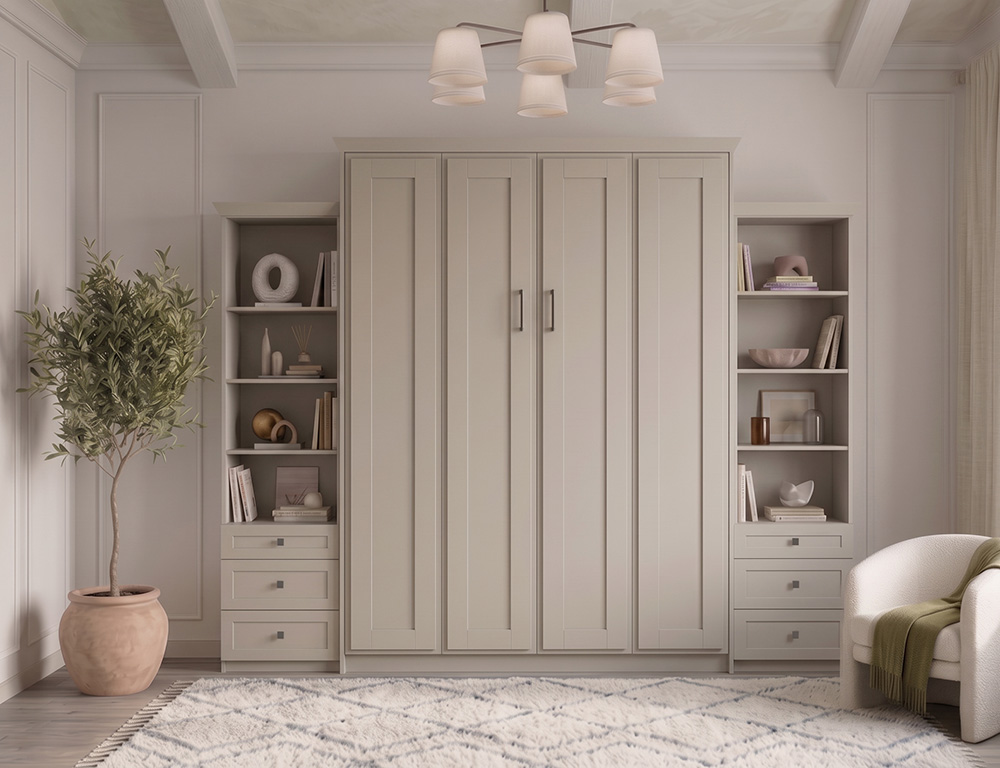 remington murphy bed in sandstone gray / Paint Grade