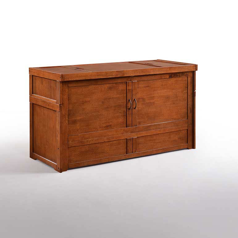 Cube Murphy Cabinet Bed - Cherry
