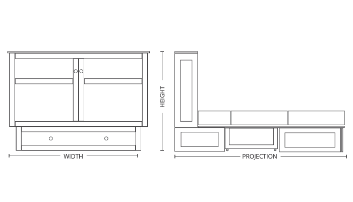Clover Murphy Cabinet Bed Dimensions Diagram