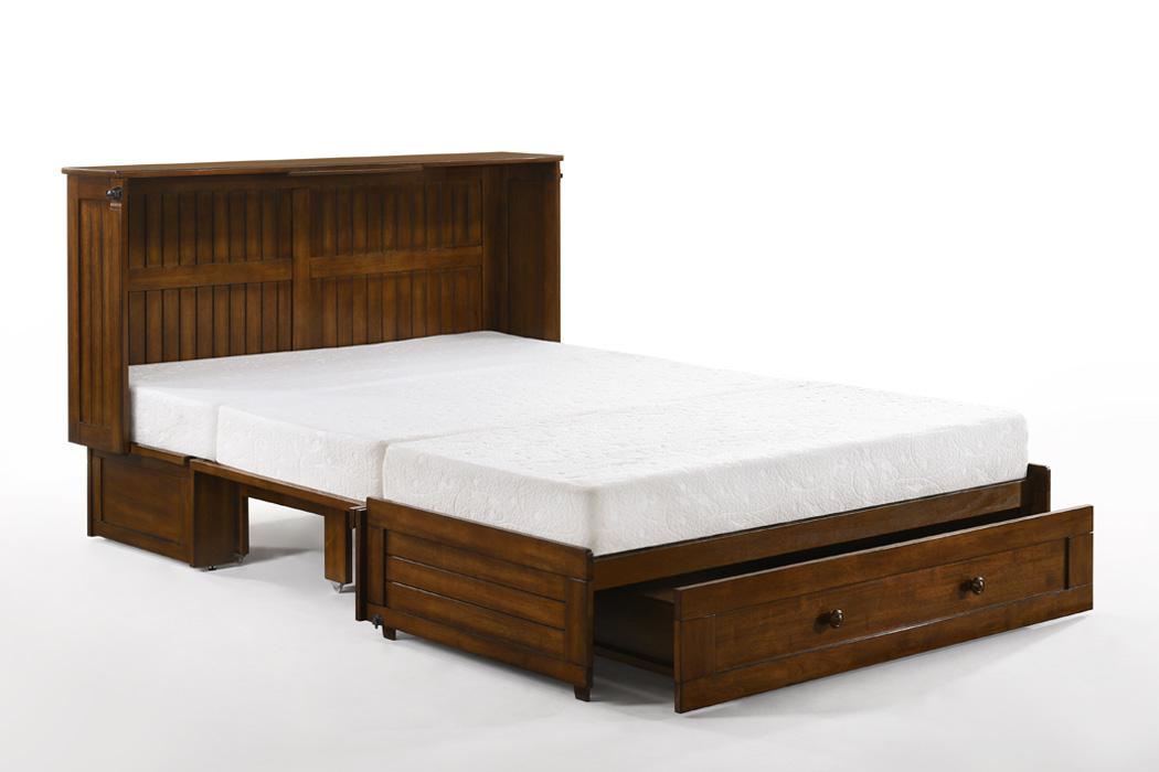 daisy Murphy cabinet bed in black walnut with bed open
