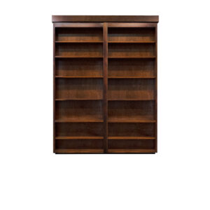 Queen size Standard Bookcase in Alder wood with Grand harbor finish.