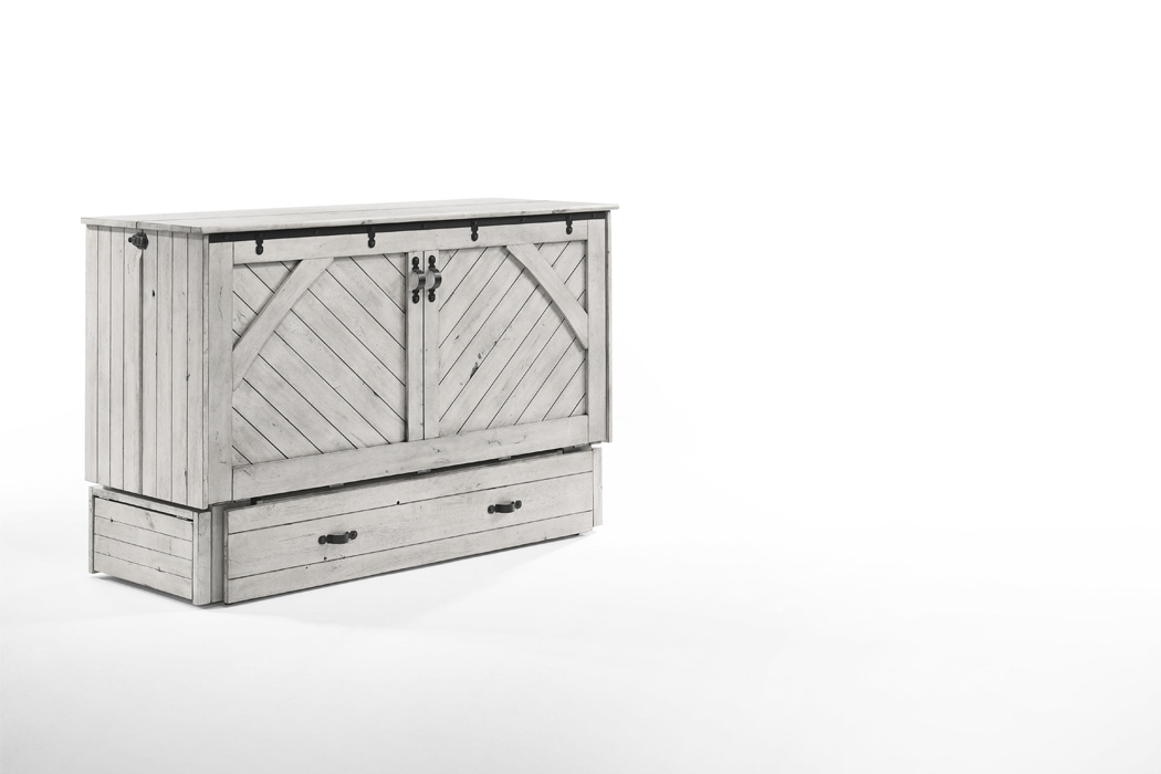 Ranchero Murphy Cabinet Bed vintage white open
