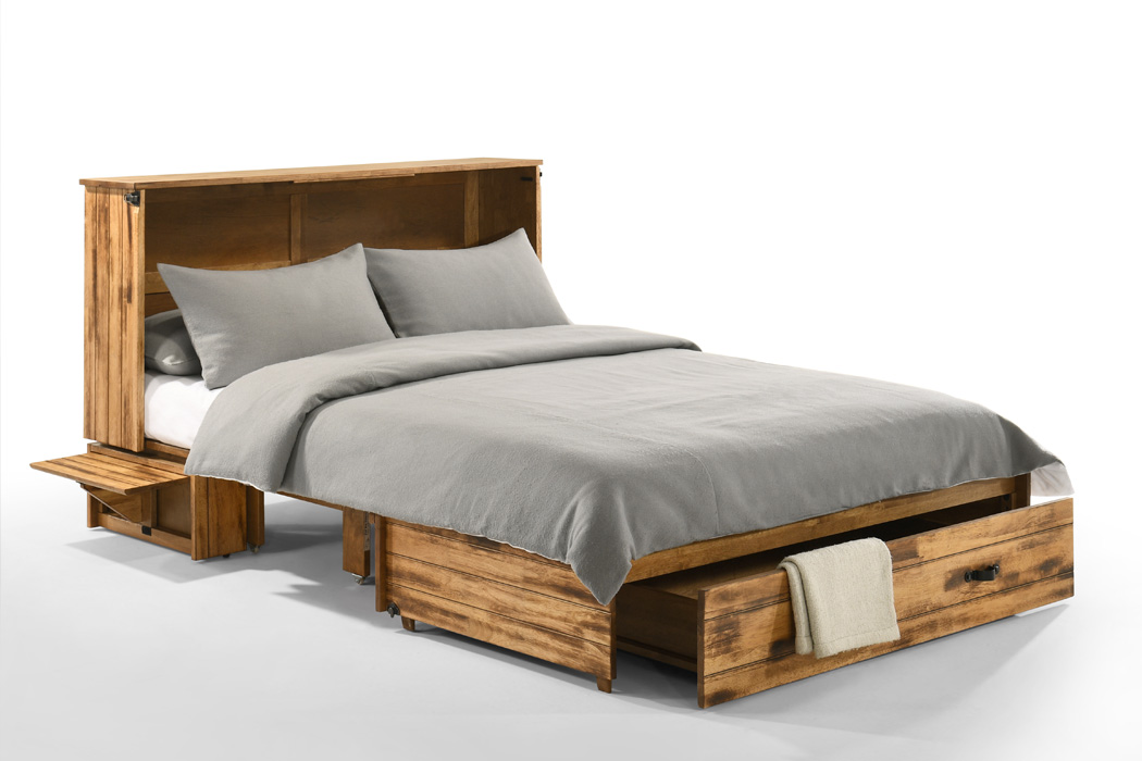 Ranchero Murphy Cabinet Bed in Bakar bed open