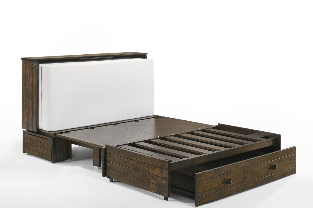 ranchero murphy cabinet bed wildwood brown with bed opening