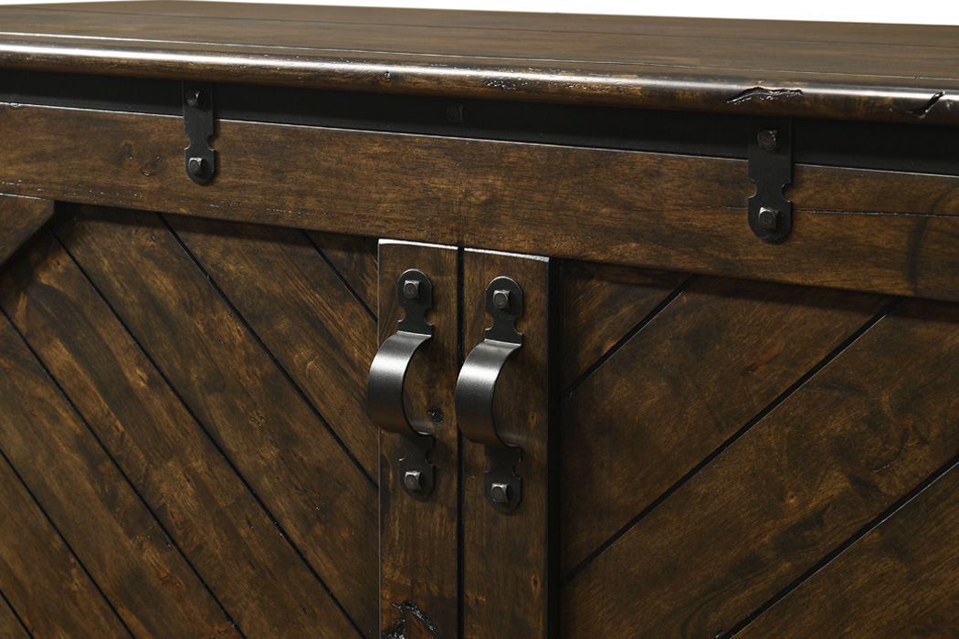 ranchero murphy cabinet bed wildwood brown handle detail