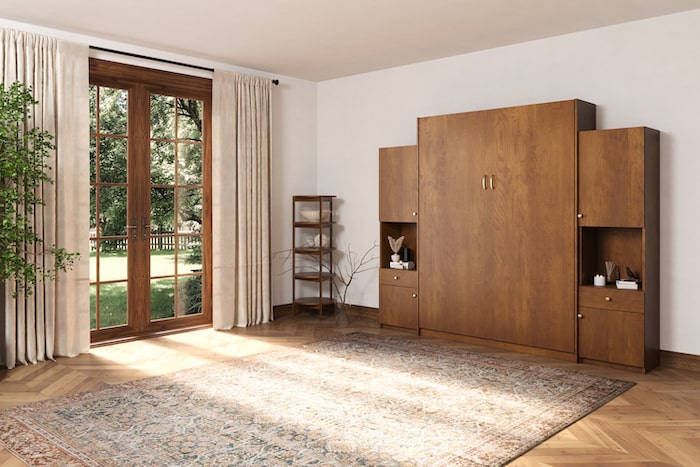 Dakota Wood Murphy Bed in bright room