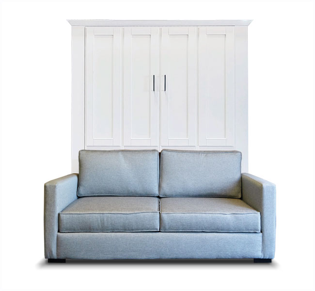 Remington sofa murphy bed in white