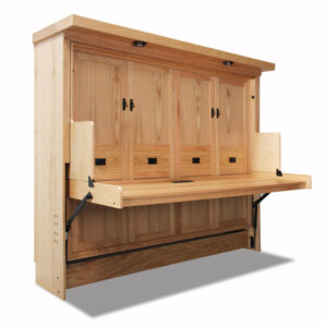 Queen Craftsman Murphy Desk Bed