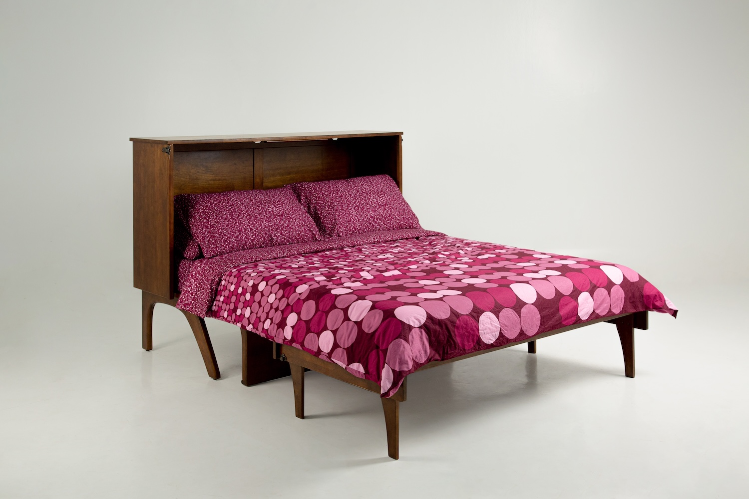 olympia murphy desk cabinet bed open with comforter