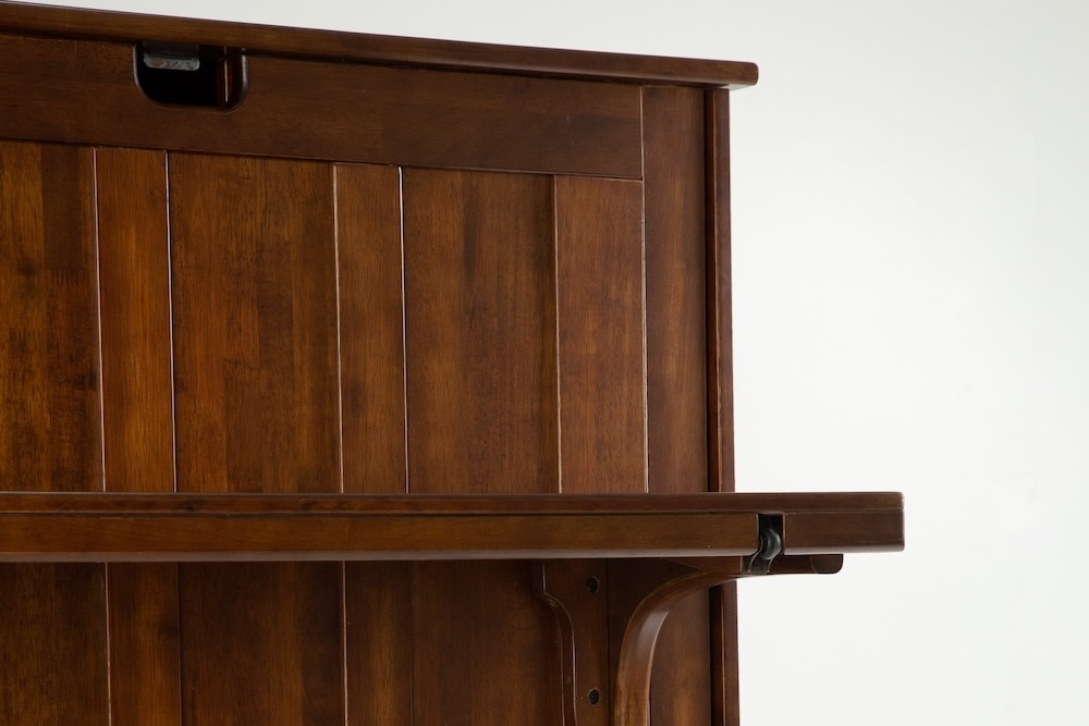 Olympia Murphy Desk Bed Queen Black Walnut desk detail