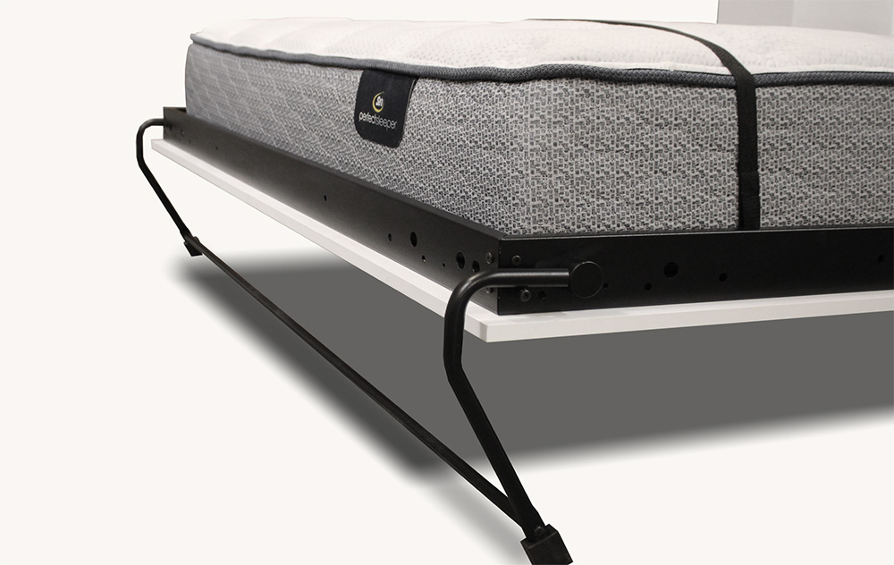 White Scape Murphy Bed leg detail