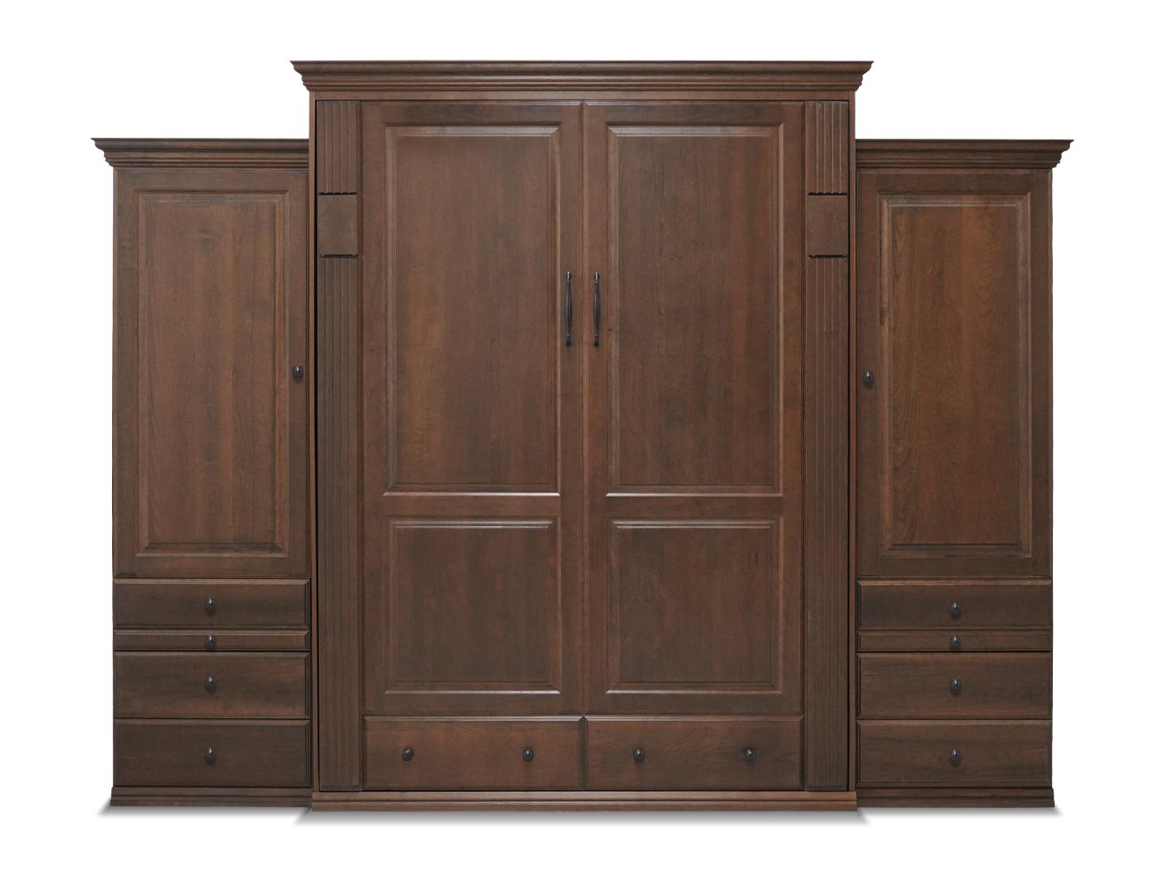 Monticello Solid Wood Raised Panel Wall Bed
